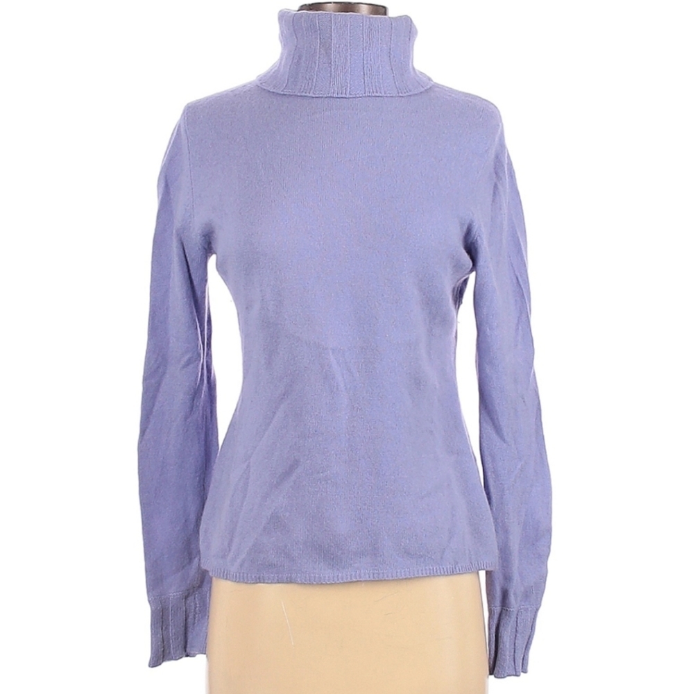 Geneva 100% Cashmere Lilac Purple Turtleneck Sweater